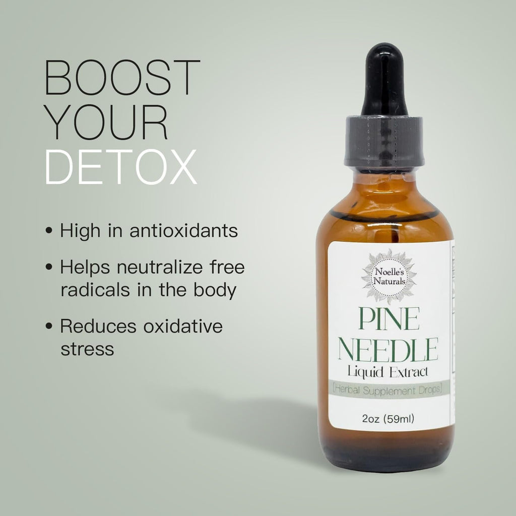 Noelle'S Naturals Pine Needle Extract Tincture - Wildcrafted Eastern White Pine Needles, Organic, High Shikimic Acid, Vitamin C & Antioxidants - Immune Support Drops, 2 Fl Oz