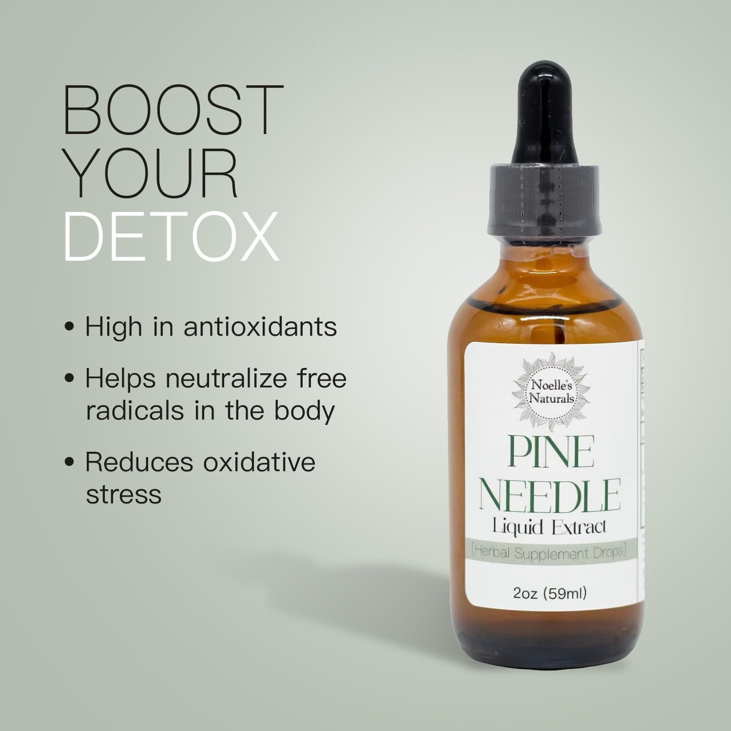 Noelle'S Naturals Pine Needle Extract Tincture - Wildcrafted Eastern White Pine Needles, Organic, High Shikimic Acid, Vitamin C & Antioxidants - Immune Support Drops, 2 Fl Oz