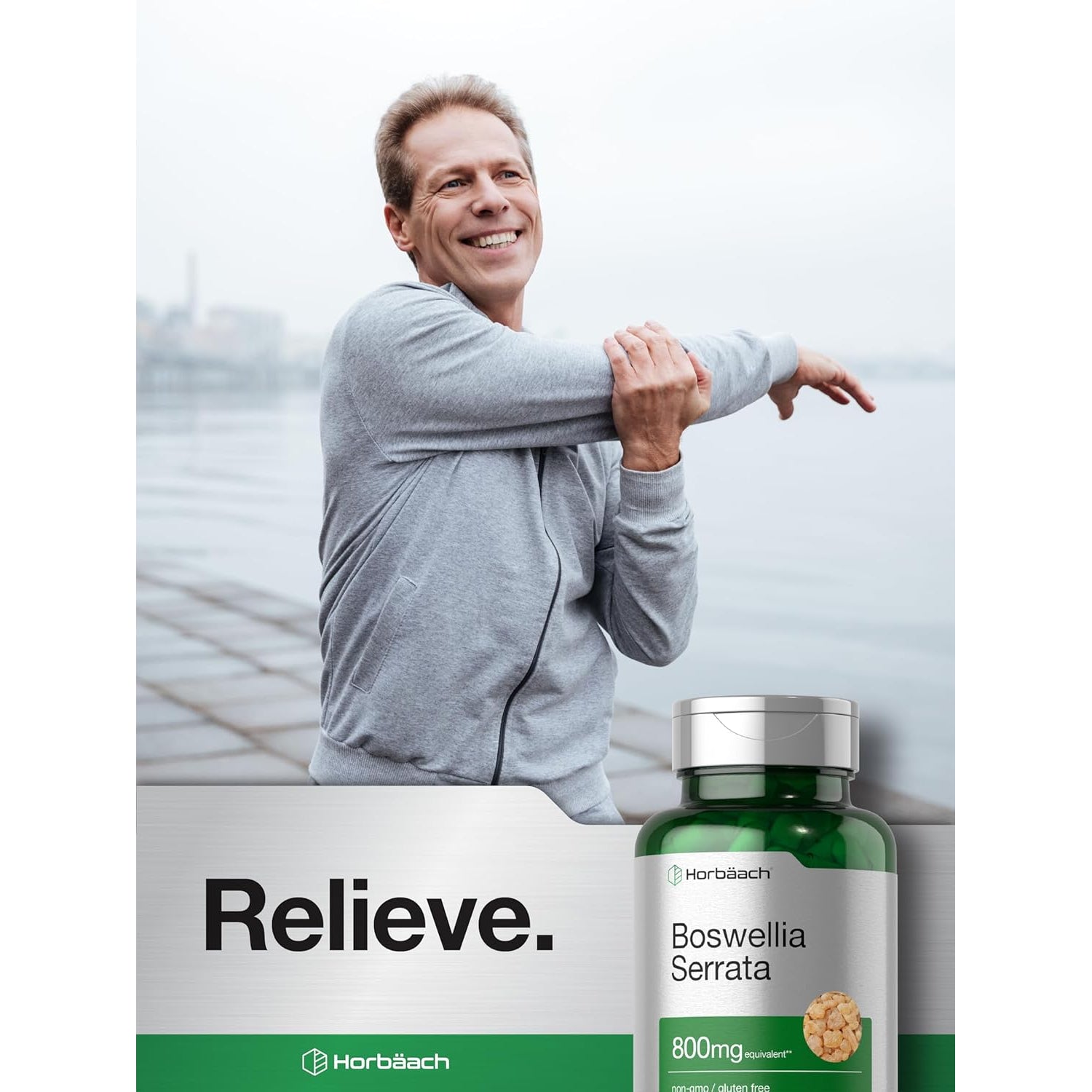 Horbäach Boswellia Serrata Extract Capsules | 120 Count | Herbal Supplement | Non GMO, Gluten Free