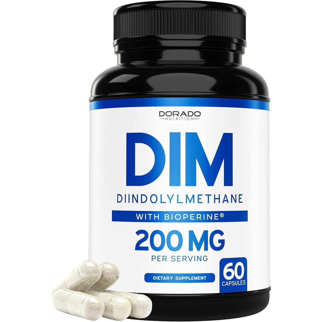 DIM Supplement for Women & Men (Diindolylmethane Estrogen Blocking Supplement, Hormonal Acne Treatment, Hormone Balance for Women) (200Mg per Serving) - Vegan, Gluten-Free, USA Made (60 Capsules)