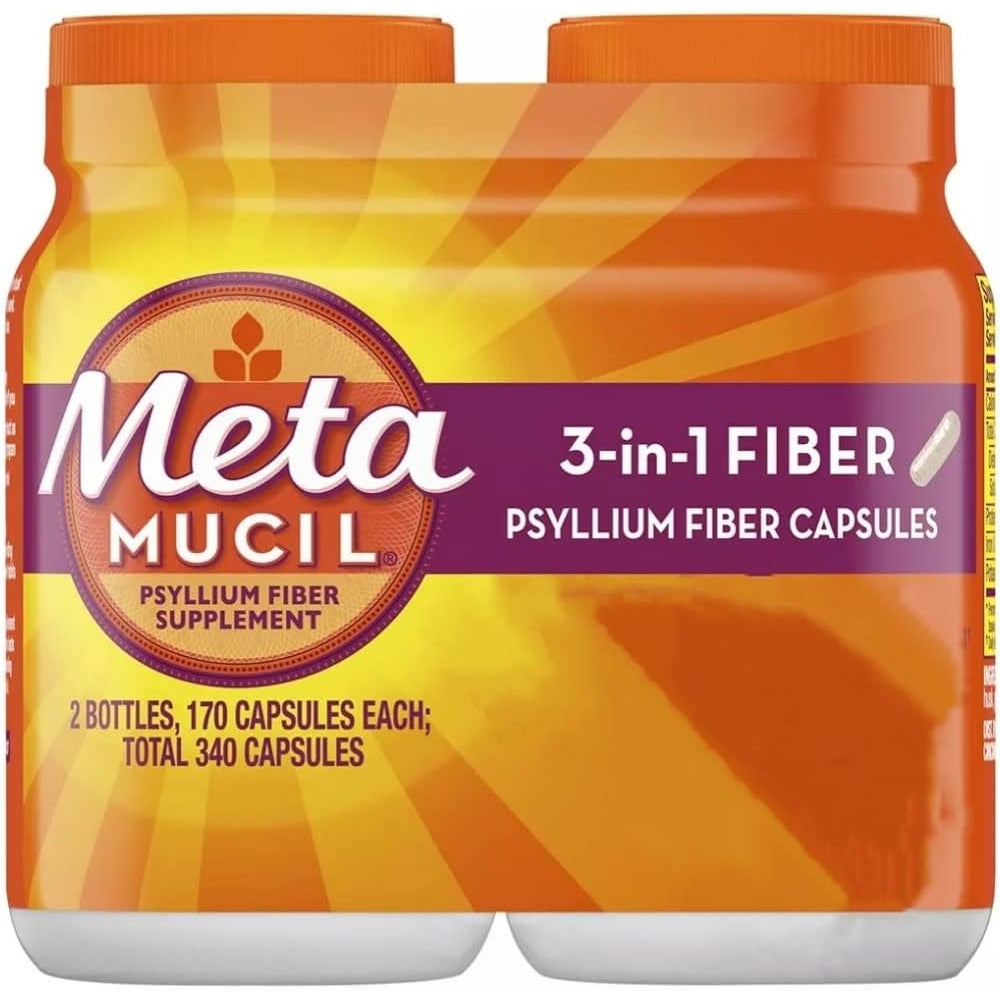 Metamucil Fiber Therapy for Regularity, Fiber Supplement, 340 Capsules