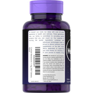 Carlyle Melatonin 1 Mg | 300 Low Dose Tablets | Drug Free Aid | Vegetarian, Non-Gmo, Gluten Free