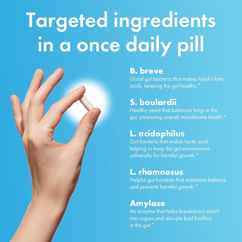 BIOHM Total Probiotic, 30 Billion CFU Daily Probiotics for Women & Men (30 Count) Helps Reduce Occasional Gas & Bloating, Supports Digestion & Total Gut Health, Non-Gmo, Vegan