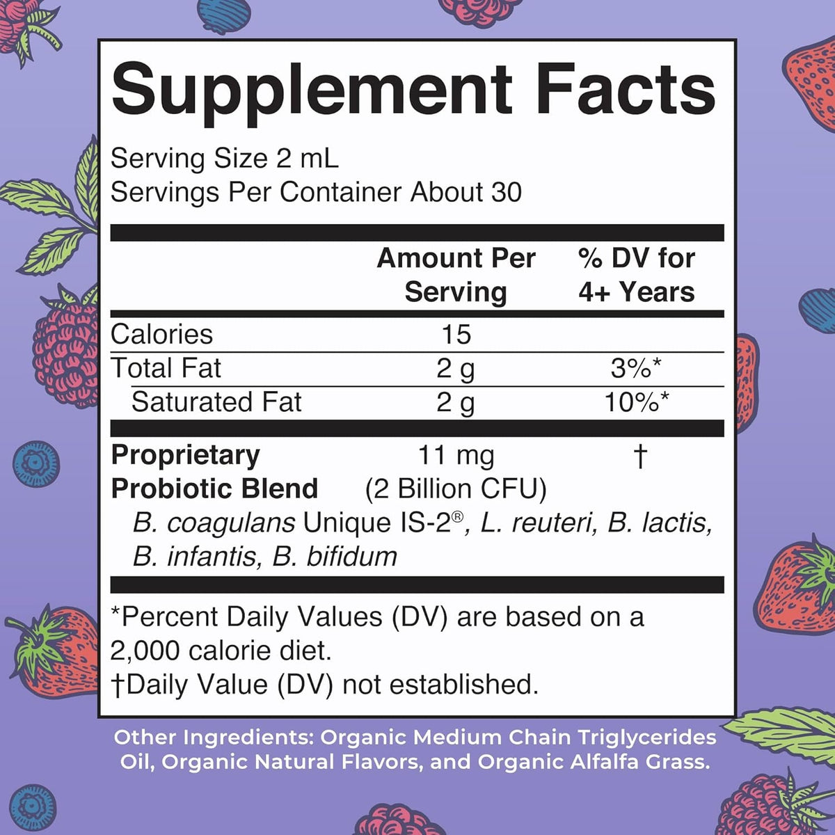 MARYRUTH'S Organics Kids Very Berry Liquid Probiotic, 2 FZ
