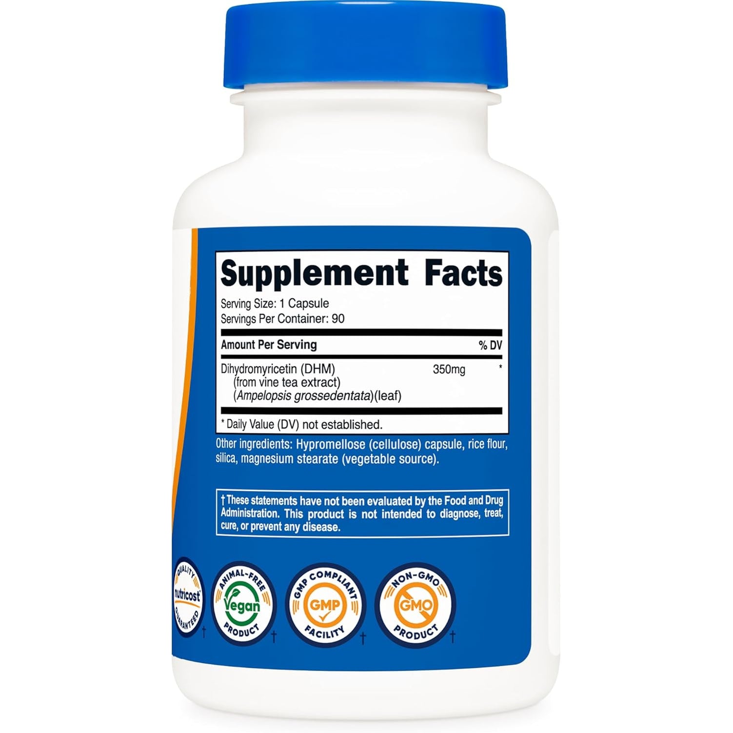 Nutricost Dihydromyricetin (DHM) Capsules (350Mg, 90 Capsules) - Vegan, Non-Gmo, 90 Servings