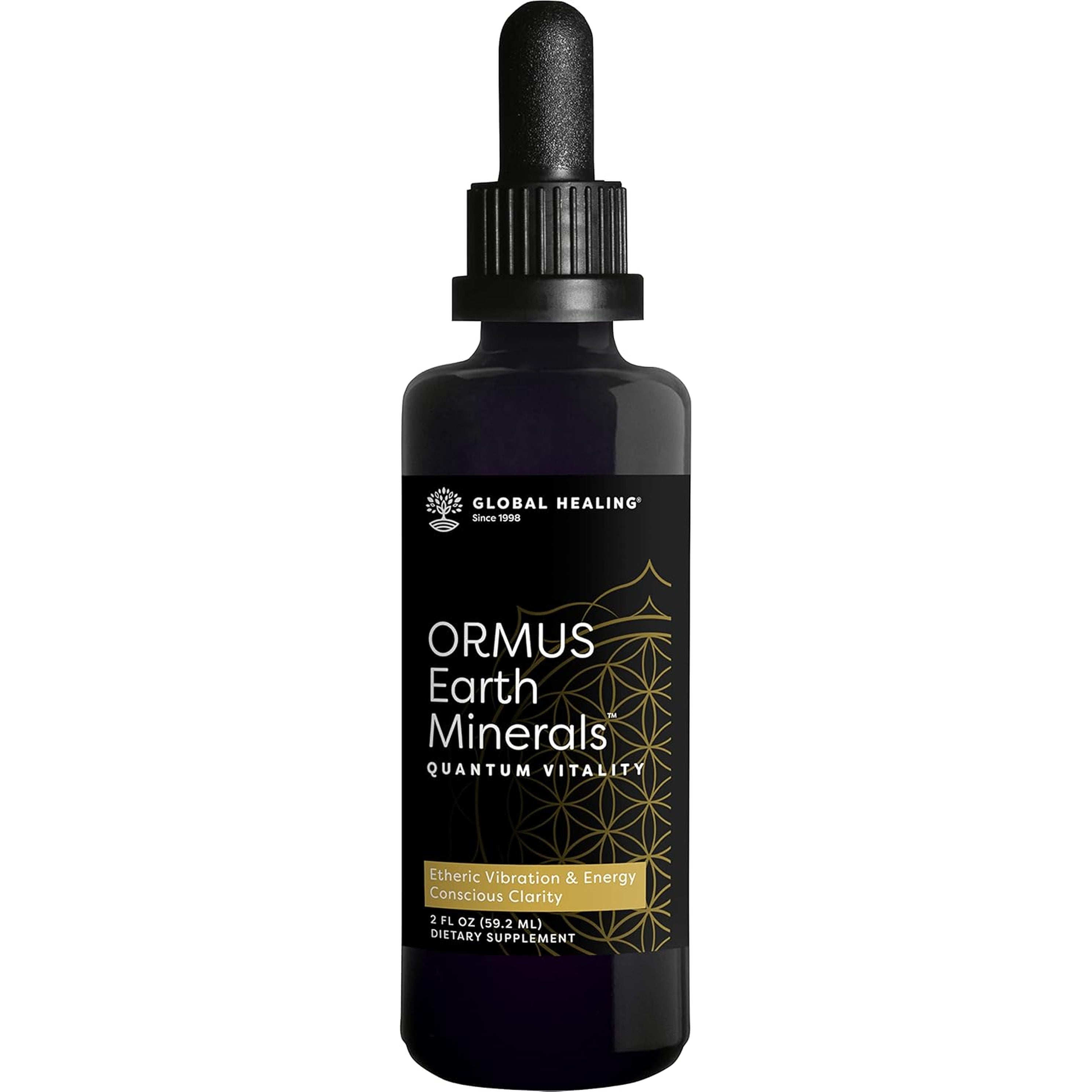 Global Healing Center ORMUS Earth Minerals - Liquid Gold, Platinum, Iridium Blend for Lucid Dreaming, Quantum Vitality and Mindful Meditation - More Bioavailable than Monoatomic Gold - 2 Fl Oz
