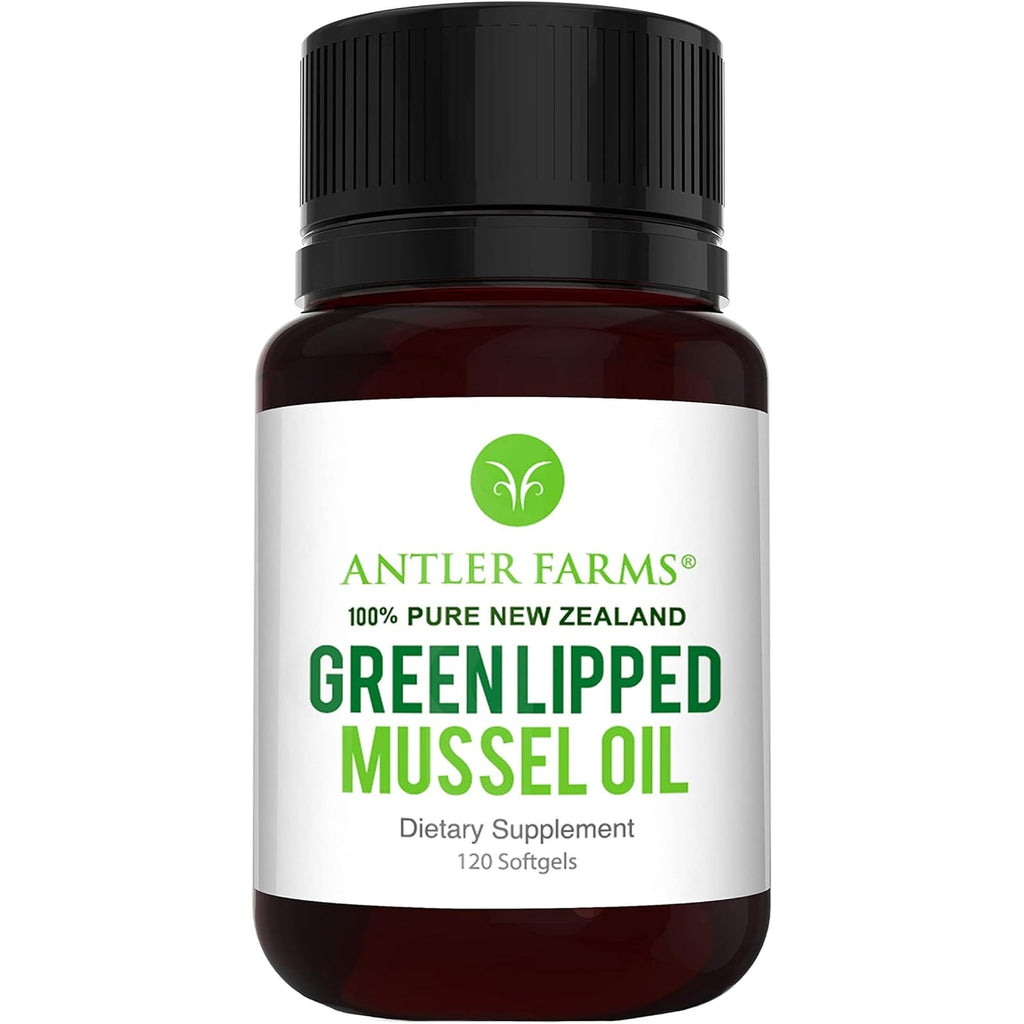 Antler Farms - 100% Pure New Zealand Green Lipped Mussel Oil, Equiv. to 12,500Mg, 120 Softgels - Powerful 125:1 Extract, 2 Month Supply