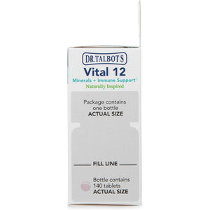 Dr. Talbot'S Vital 12 Tablets, Naturally Inspired, Minerals and Immune Support, Quick Dissolve, 140 Count