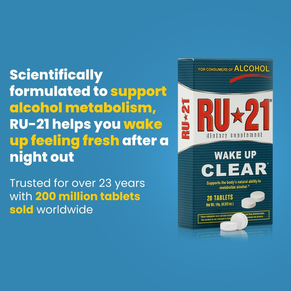 The Supplement for When You Want to Drink & Go to Work the Next Morning | Feel Better after Celebrating & Support Your Liver | Trusted for 23+ Years | Made in USA (20 Pills, 10 Servings)