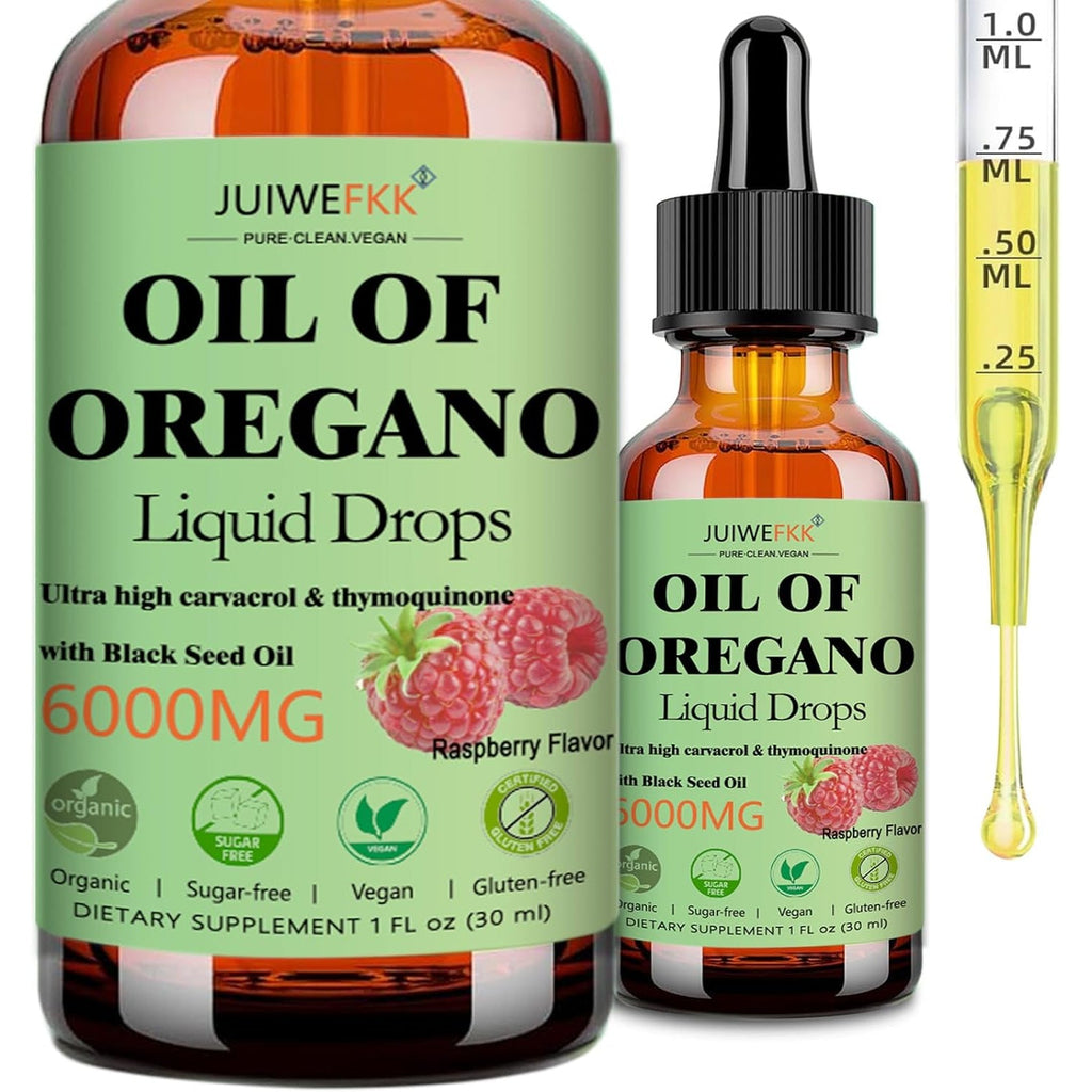 Oil of Oregano with Black Seed Oil Liquid Drops 丨20:1 Super Concen -Trated Extract with High Carvacrol | Organic 2-In-1 Formula for Immune Antioxidant & Respiratory Health, Non-Gmo, Vegan, Gluten-Free