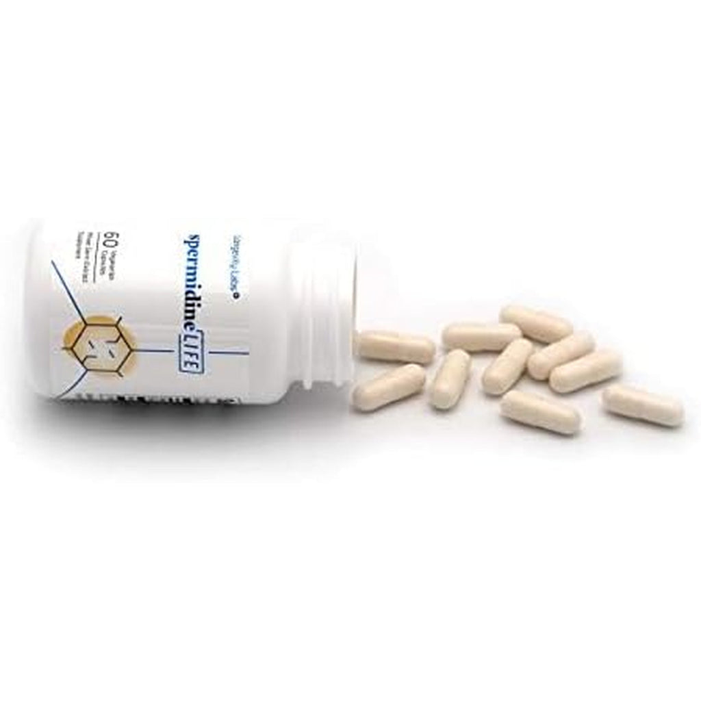 LONGEVITY LABS + Spermidinelife Natural Supplement, Non-Synthetic Plant-Based Wheat Germ Extract with High Spermidine & Zinc for Cell Renewal, Vegan, for Women & Men, 60 Capsules
