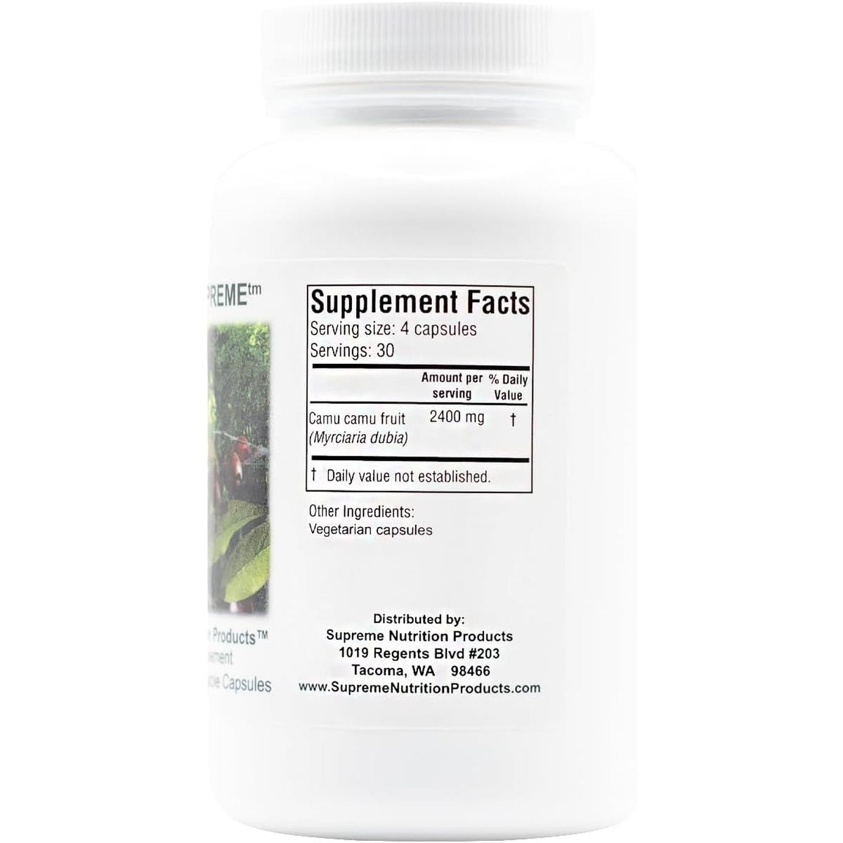 Supreme Nutrition Camu Supreme, 120 Pure Camu Camu Fruit Vegetarian Capsules