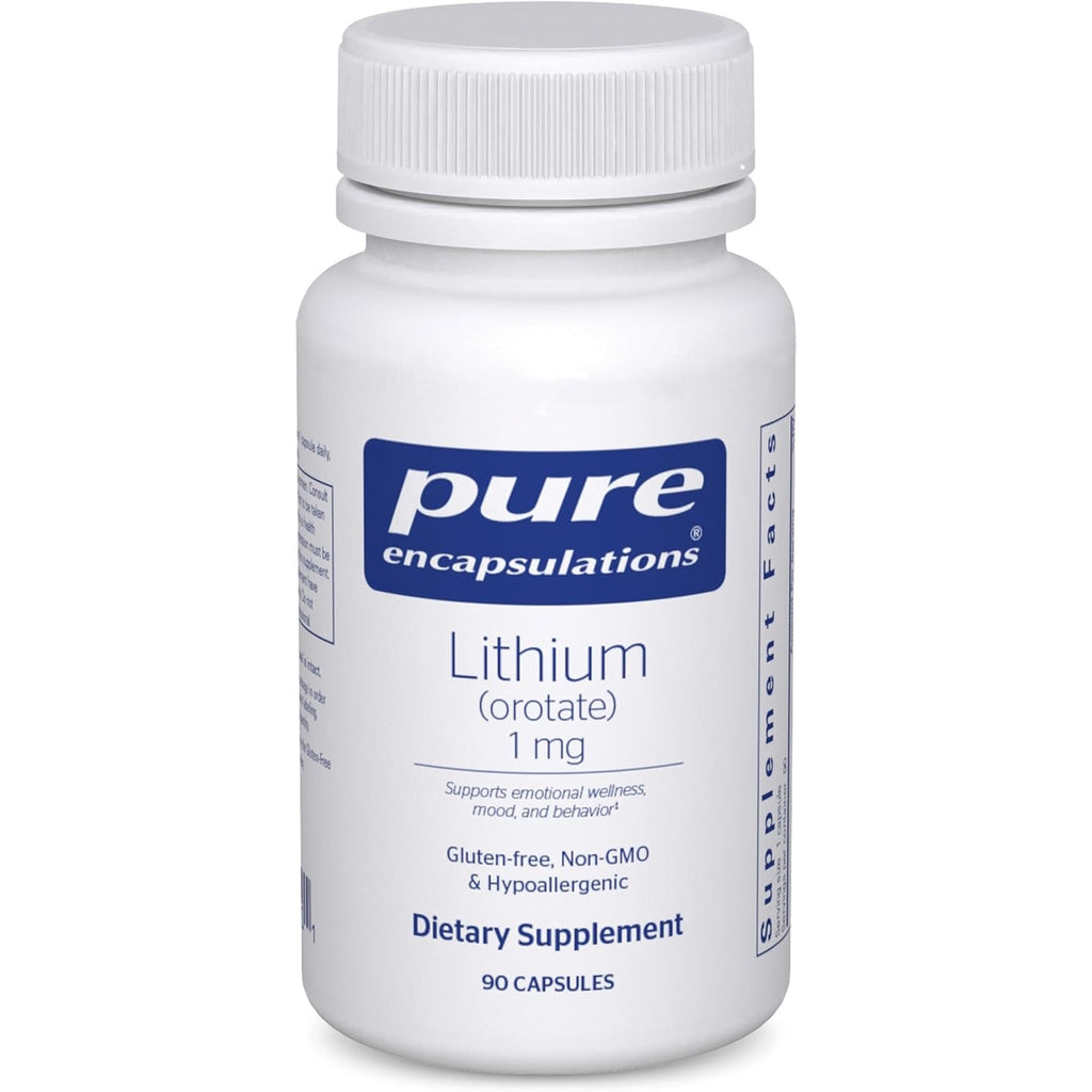 Pure Encapsulations Lithium (Orotate) 1 Mg | Support for Calmness and Behavior | 90 Capsules