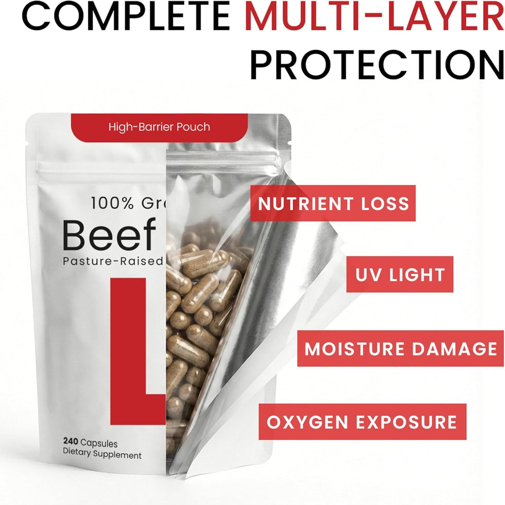 Beef Liver Capsules – Usa-Made (Value Pack) Whole Food Source of 30+ Bioavailable Nutrients: Vitamin A, B12, Folate, Heme Iron, Zinc for Energy, Immunity, Skin – 100% Grass-Fed Beef Organ Supplement