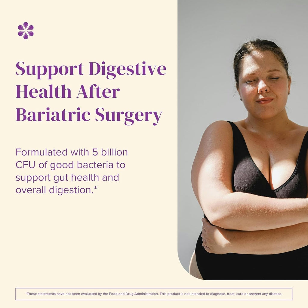Barimelts Probiotic, 5 Billion CFU - 60 Fast-Dissolving Tablets (2-Month Supply) - Sugar-Free Probiotics for Women, Support Gut Health after Bariatric Surgery, Natural Cherry Flavor