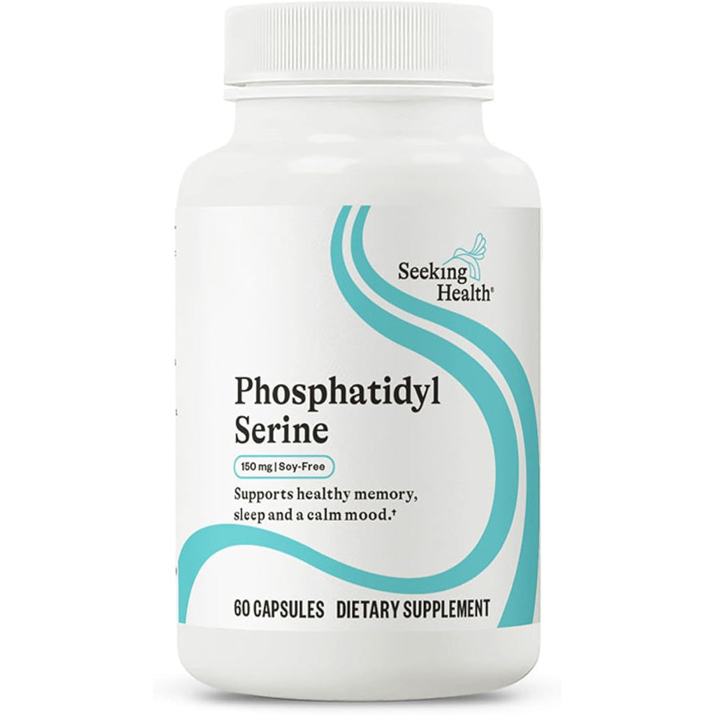 Seeking Health Phosphatidyl Serine - Brain Support Supplement with Sunflower Oil & Phospholipids - Vegetarian & Gluten-Free Capsules - 150 Mg, 60 Capsules