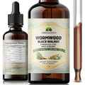 HEBRALICIOUS Wormwood Black Walnut Clove Parasite Cleanse – Herbal Liquid Drops with Pumpkin Seed, Garlic & Oregano Oil – Alcohol-Free Tincture Supplement, 4 Fl Oz (120 Ml)