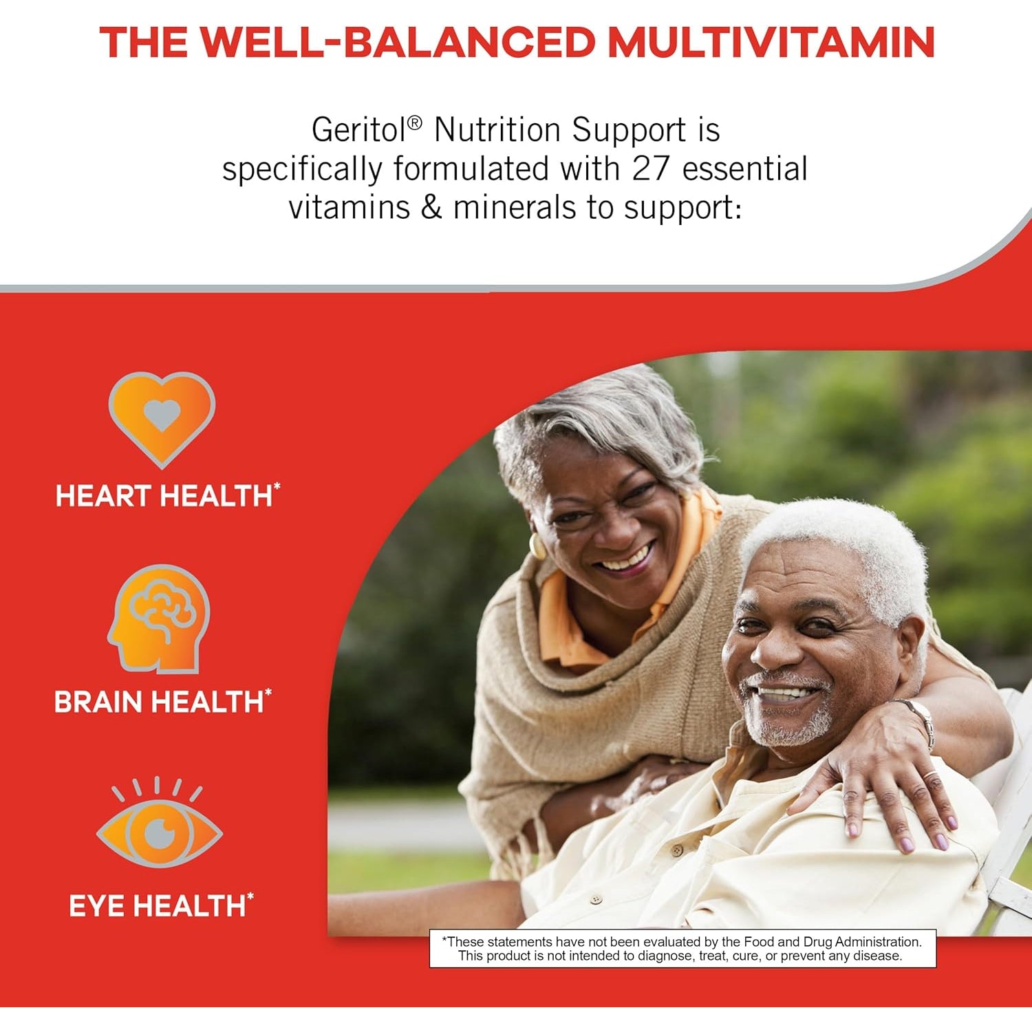 Geritol Multivitamin Supplement, Contains B-Vitamins, Antioxidants, Vitamins C, E & D and Iron, 27 Essential Vitamins and Minerals, Gluten-Free, Non-Gmo, No Artificial Sweeteners, 40 Tablets
