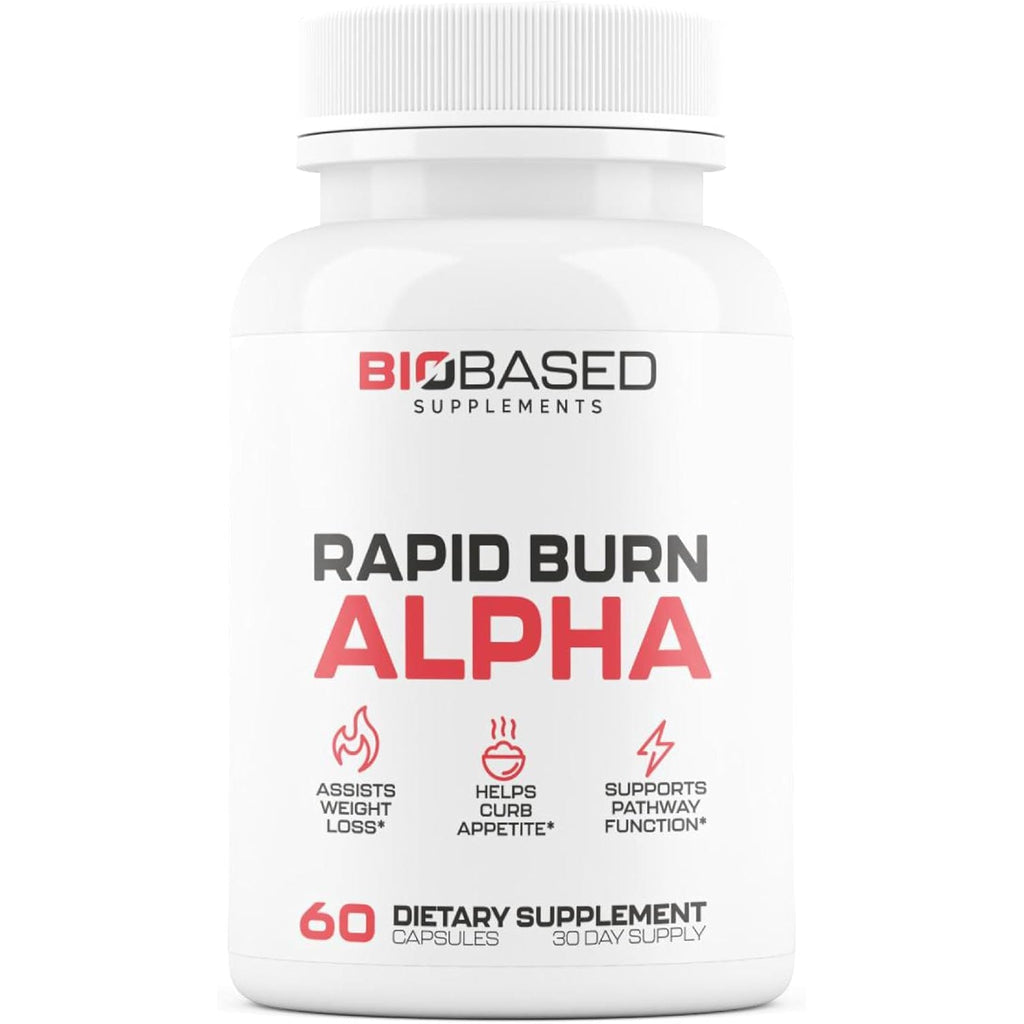 Rapid Burn Alpha - Fat Burner for Men - Supports Healthy Pathways Associated with GLP-1 Activity - Supports Appetite Control, Energy Booster, Helps Increase Metabolism & Fat Loss - 60 Unisex Capsules