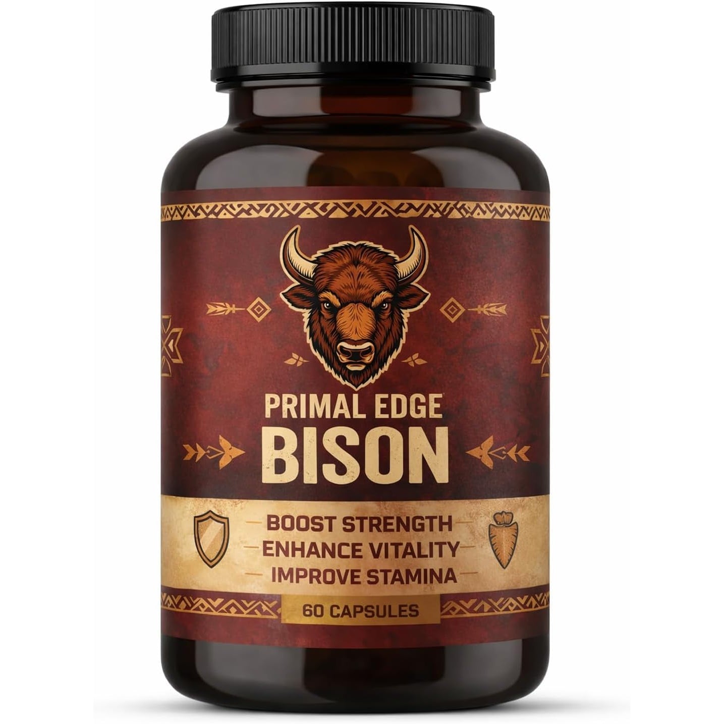 Primal Edge Bison, Primal American Bison Extract Capsules – 60 Capsules