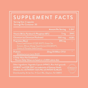 Arrae MB-1, Natural Dietary Supplement, Control Appetite, Increase Energy, Support Healthy Metabolism, 60 Capsules
