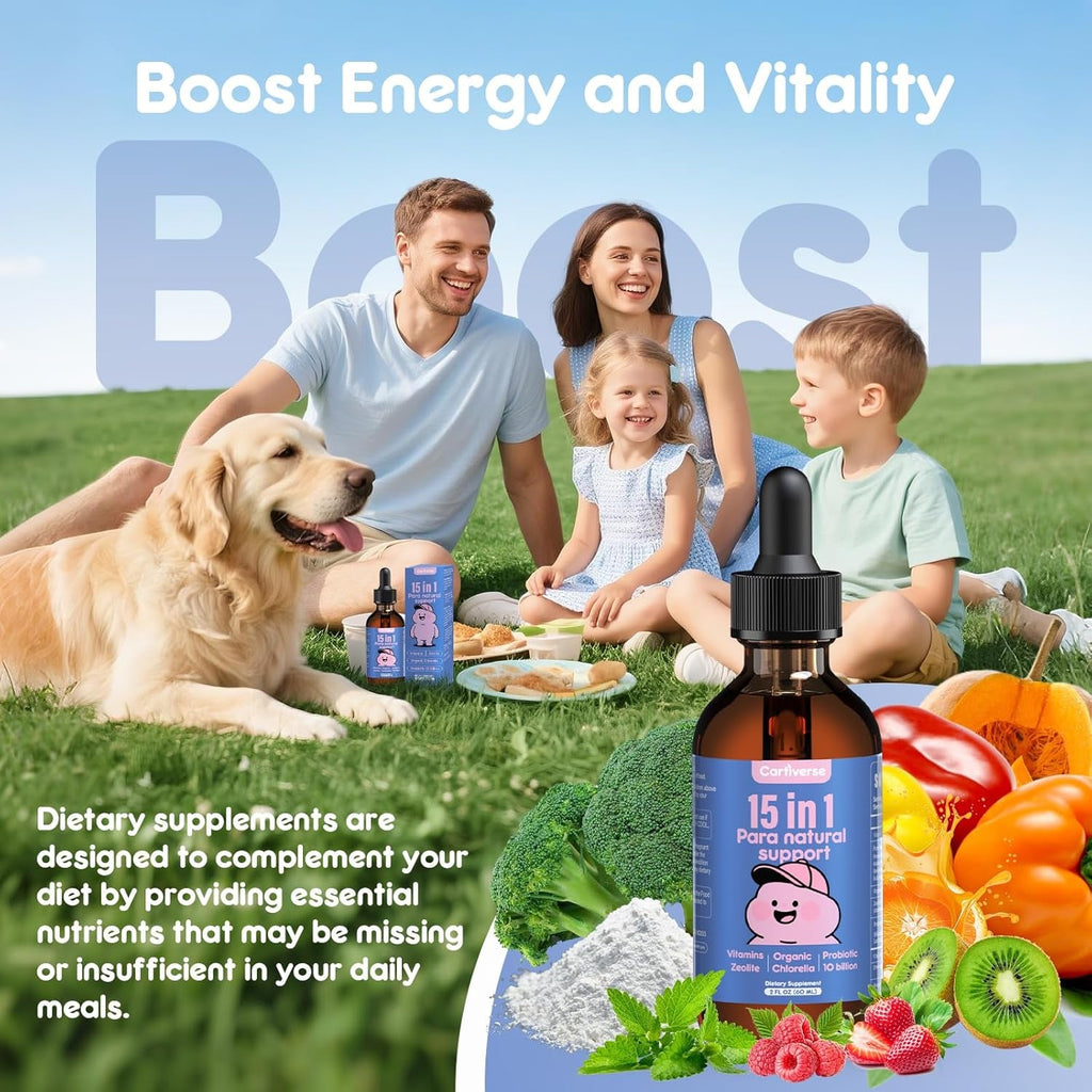 Parasite Cleanse for Humans & Kids,Parasite Cleanse for Children,Zeolite Detox Liquid Drops,Candida Cleanse & Wellness Formula,Contains Wormwood Black Walnut Clove,Organic Chlorella,Oregano,2 Fl Oz