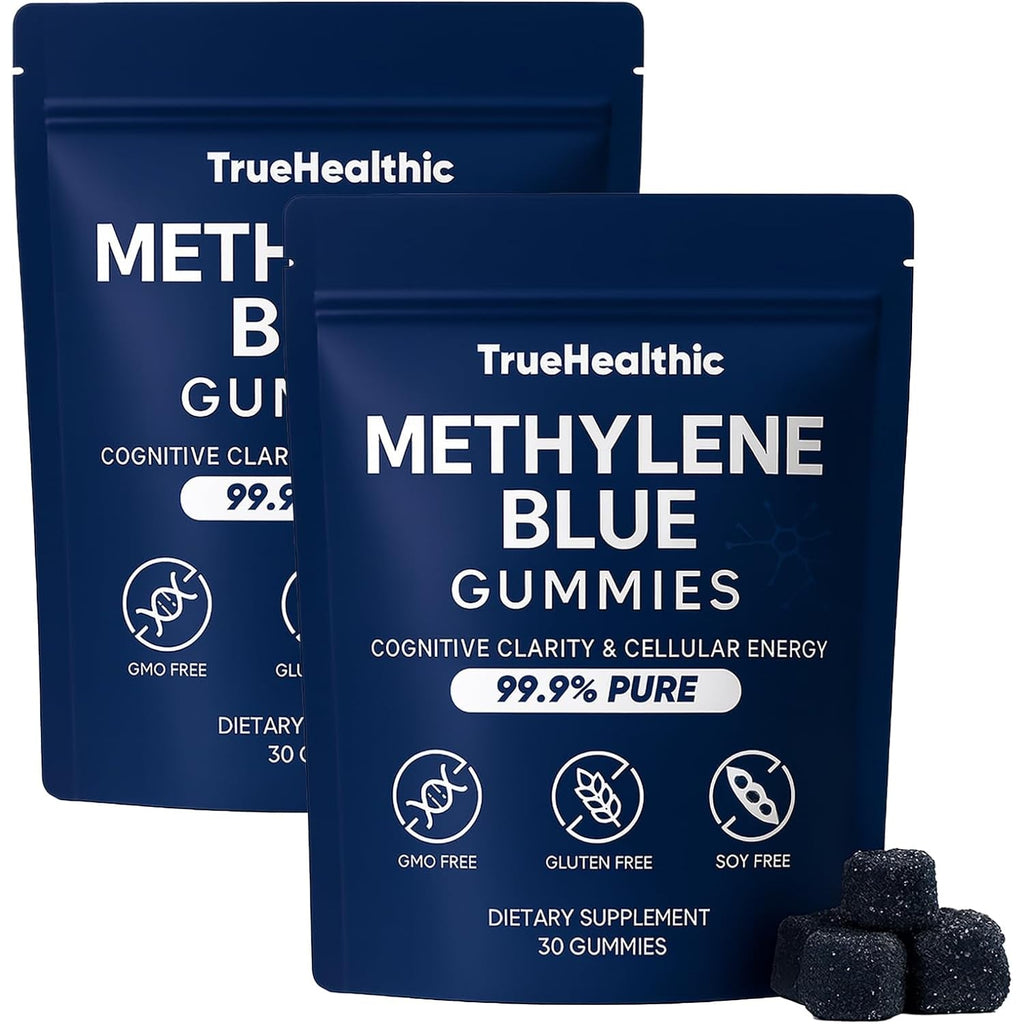 Methylene Blue Gummies - 99.9% Pure, 5Mg per Gummy, Supports Sustained Energy, Mental Clarity, Reduces Brain Fog & Improves Focus, Mood Enhancement - 30 Gummies (2)
