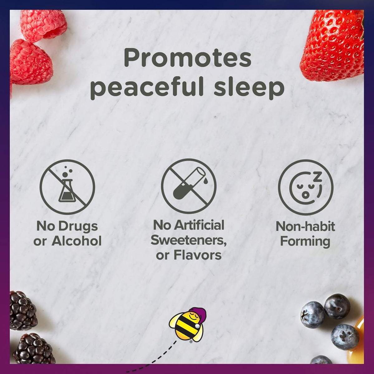 Zarbee'S Kids Melatonin Chewable Tablet, 1Mg Melatonin, Drug-Free & Effective Sleep Supplement, Natural Grape Flavor, No Artificial Sweeteners or Dyes, Gluten Free, Ages 3+, 50 Ct