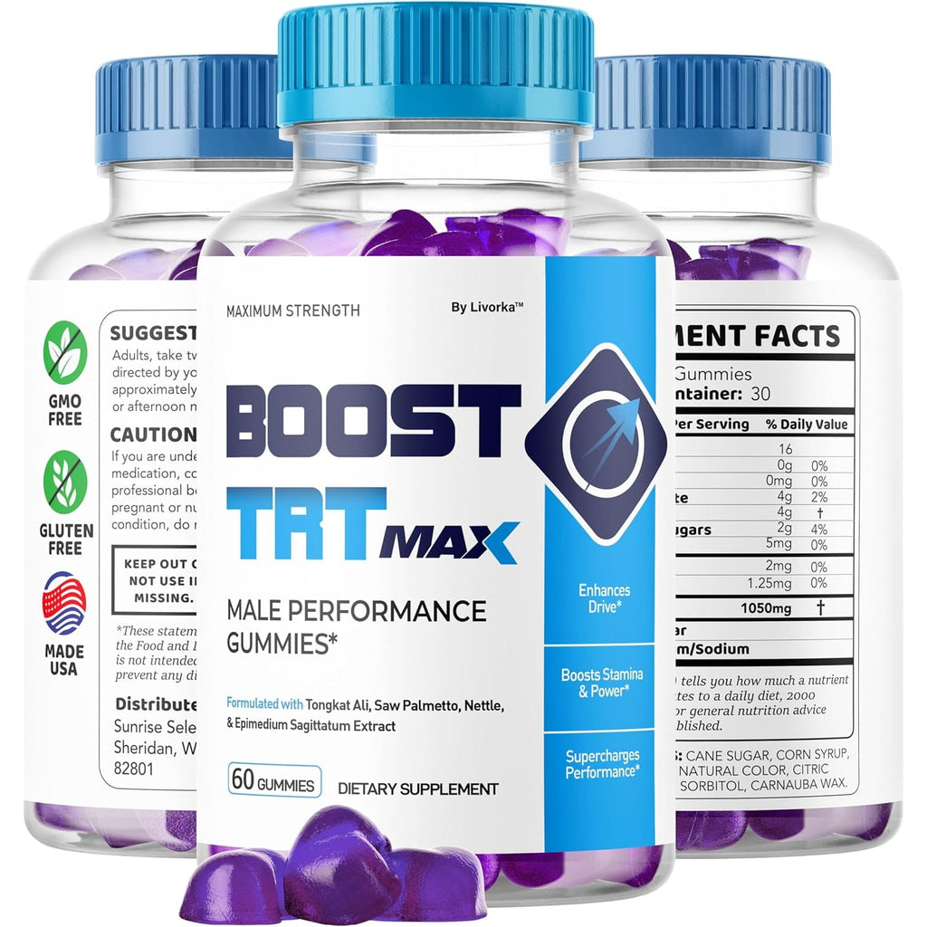 Boost TRT Max - Official Boost TRT Max Gummies for Men Advanced Natural Formula, Male Gummies for Maximum Performance & Support for Overall Wellness, Booster TRT Max for 1 Month