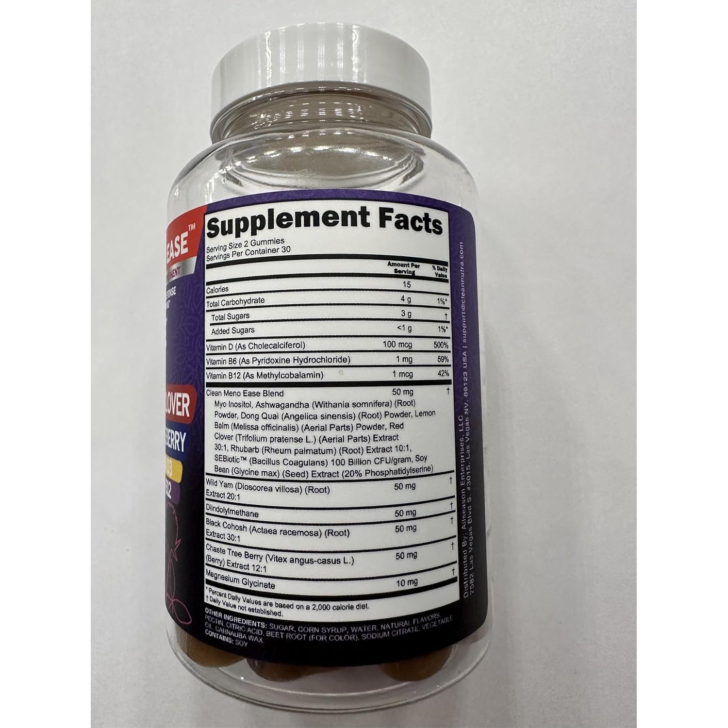 Menopause Supplement for Women Gummies with Black Cohosh, Wild Yam, DIM, Magnesium, Red Clover Chasteberry for Hormone Balance Relief Night Sweats Mood plus Bergamot, Vitamin D3, Vitamin B6 B12