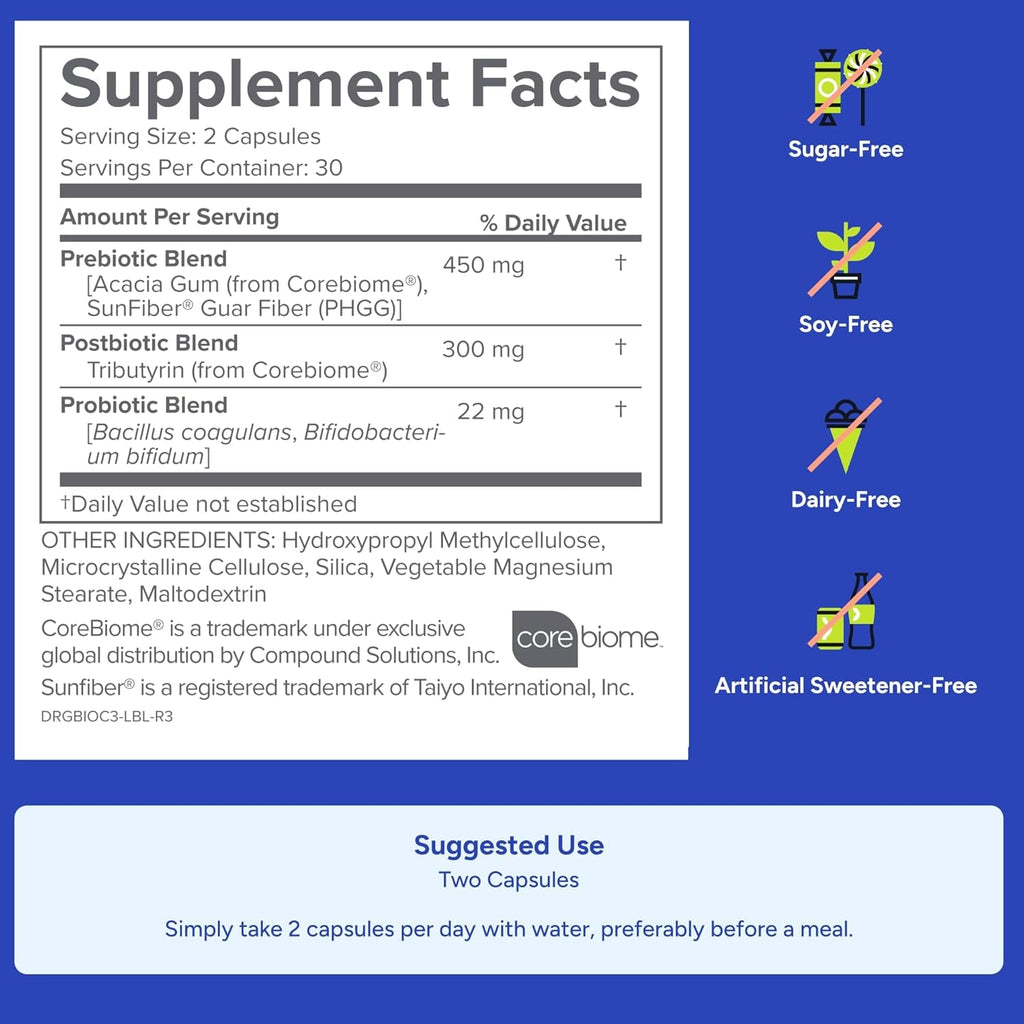Gundry MD® Bio Complete 3, 3-In-1 Probiotics for Gut Health, Probiotic Supplements for Digestion, Supplement Supporting Bloating, Gas, Food Cravings, Energy Levels, Skin, and Focus, 30 Day Supply