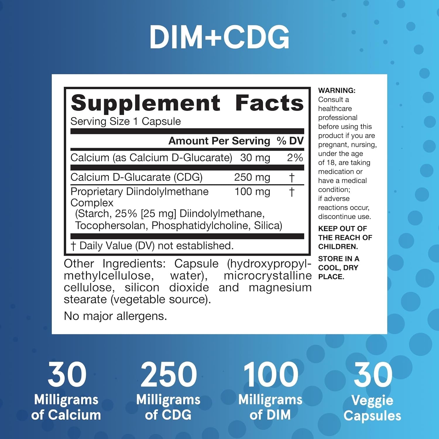 Jarrow Formulas - DIM plus CDG Veggie Capsules - 30 Count - DIM Supplement for Hormone Balance - Non-Gmo, Gluten-Free