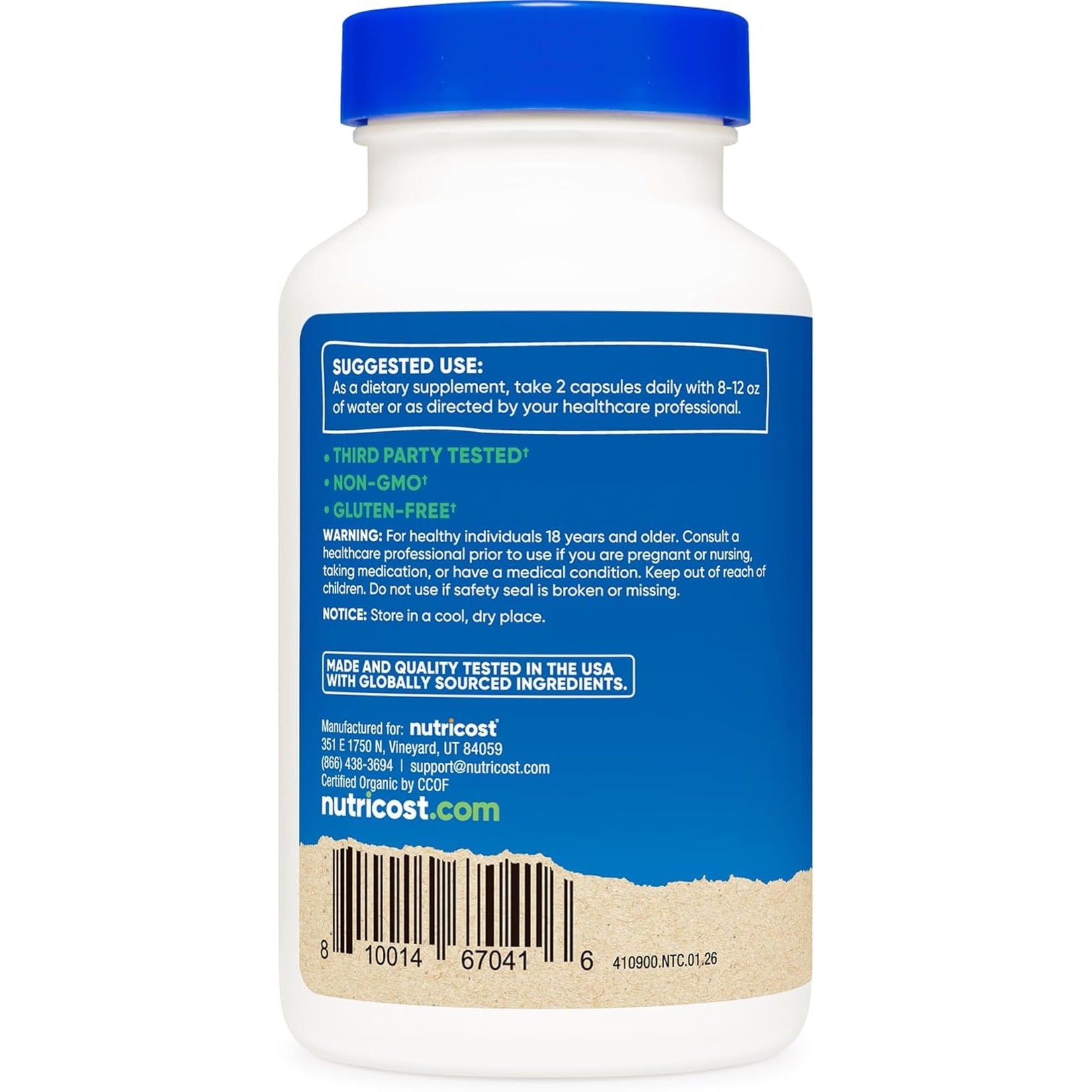 Nutricost Amla 1000Mg, 120 Vegetarian Capsules - CCOF Certified Made with Organic, Non-Gmo, Gluten Free, 60 Servings
