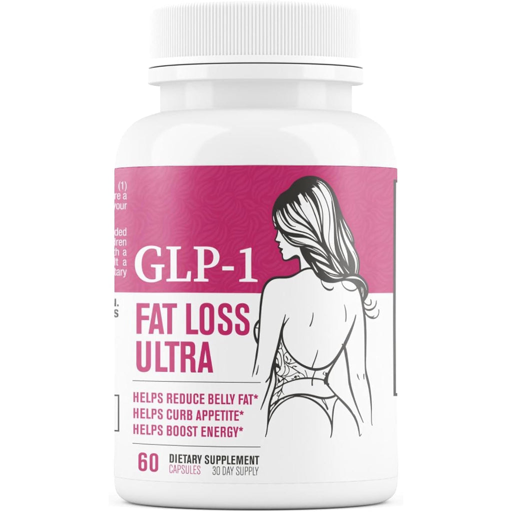 GLP-1 Fat Loss Ultra - Weight Loss Pills, Appetite Suppressant & Fat Burner for Women | Supports Healthy Pathways Associated with GLP-1 Activity | 3Rd Party Tested Supplement - 60 Capsules for Adults