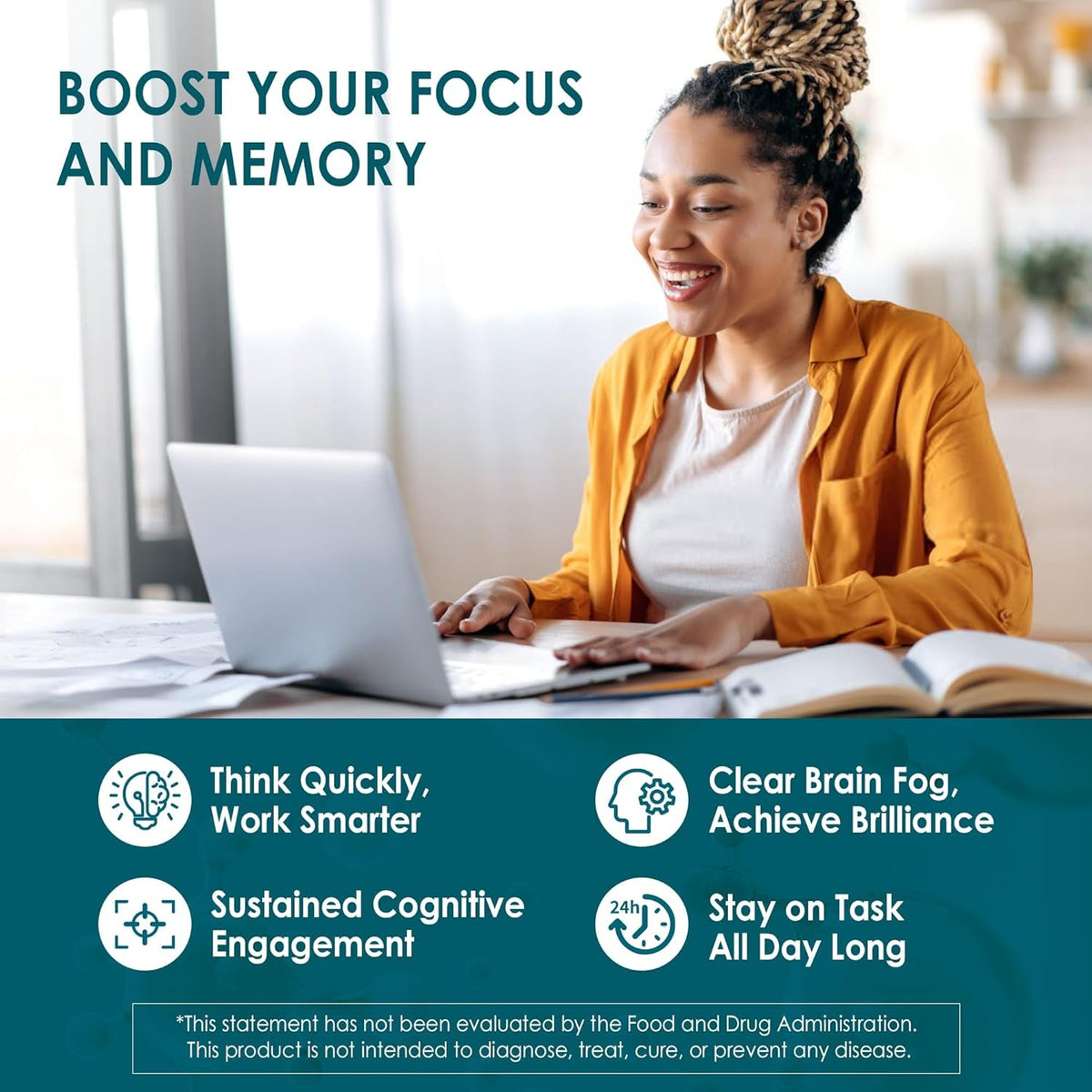 Phosphatidylserine - Nootropic Brian Supplement, Focus & Energy Gummies+ Bacopa Monnieri, Omega 3, Huperzine A, Methyl B12 & B6 for Seniors, Gamers, Workers, Non-Gmo, Caffeine-Free, Sugar Free, 2 Pack