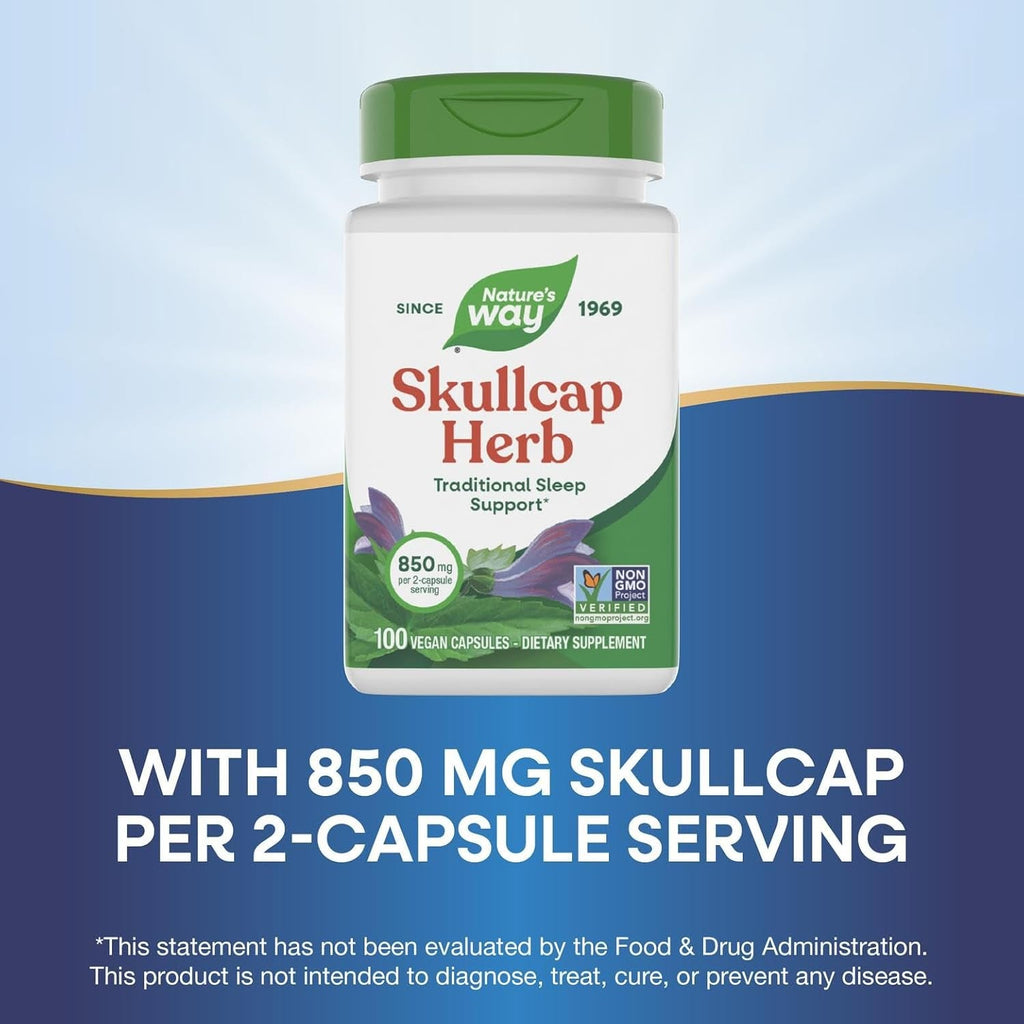 Nature'S Way Skullcap Herb, 850 Mg per Serving, 100 Capsule