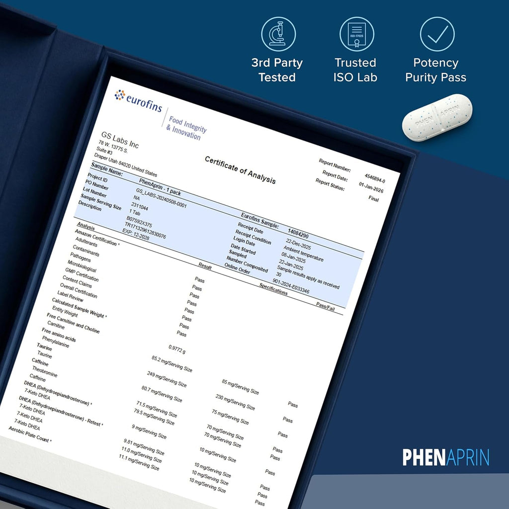 Phenaprin Advanced Diet Pills for Weight Loss & Energy - Multi-Pathway Appetite Suppressant & Thermogenic Fat Burner for Men & Women - Metabolism Booster, Food Noise & Cravings Support - 60 Tablets