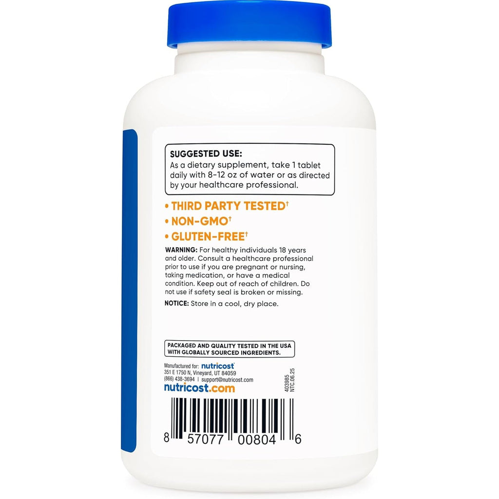 Nutricost Sodium Chloride 1000Mg, 240 Tablets - Salt Tablets, Non-Gmo, Gluten Free