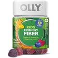 OLLY Kids Friendly Fiber Gummy, Digestion Support,* 3G Prebiotic Fiber FOS, Kids Chewable Supplement, Berry Brilliant Flavored, 25 Day Supply - 50 Count