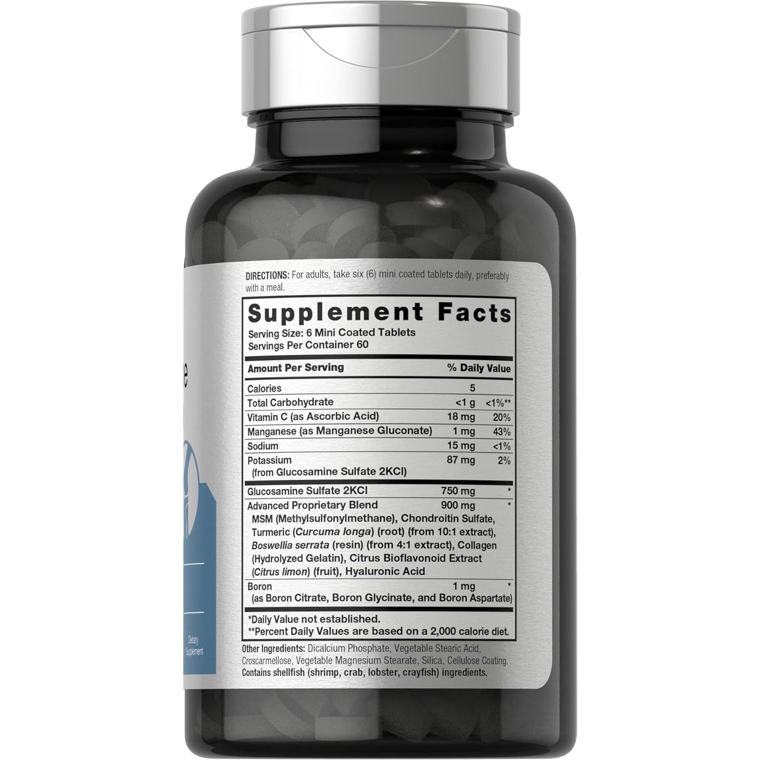 Horbäach Glucosamine Chondroitin MSM Turmeric | 360 Mini Coated Tablets | Advanced Glucosamine Formula | Non-Gmo and Gluten Free Supplement