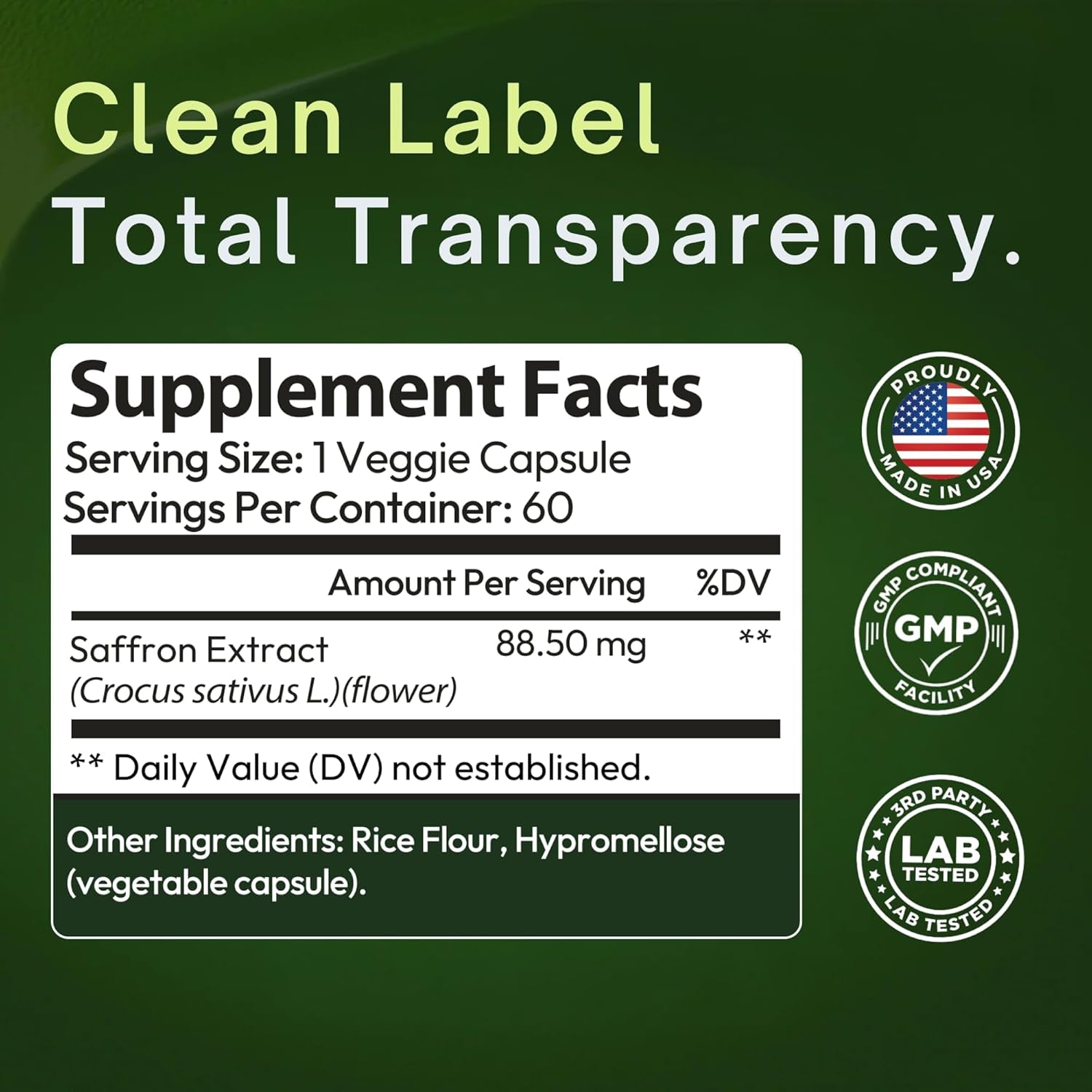 Natural Appetite Suppressant for Women & Men – Non-Stimulant Satiety Support & Holistic Daily Formula. Helps Control Hunger & Curb Cravings Naturally – 60 Veggie Capsules