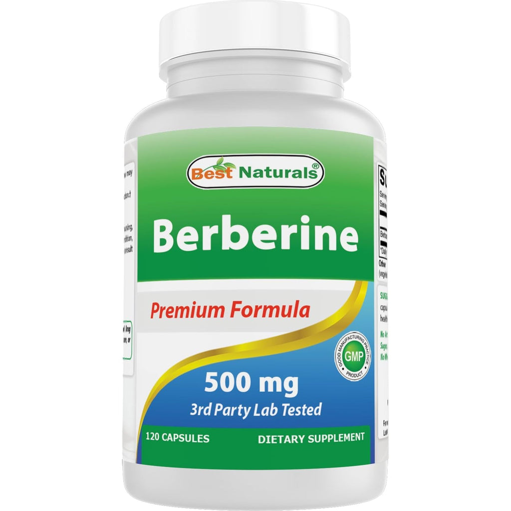 Best Naturals Berberine 500Mg 120 Capsules - Supports Immune Function, Cardiovascular & Gastrointestinal Function (120 Count (Pack of 1))