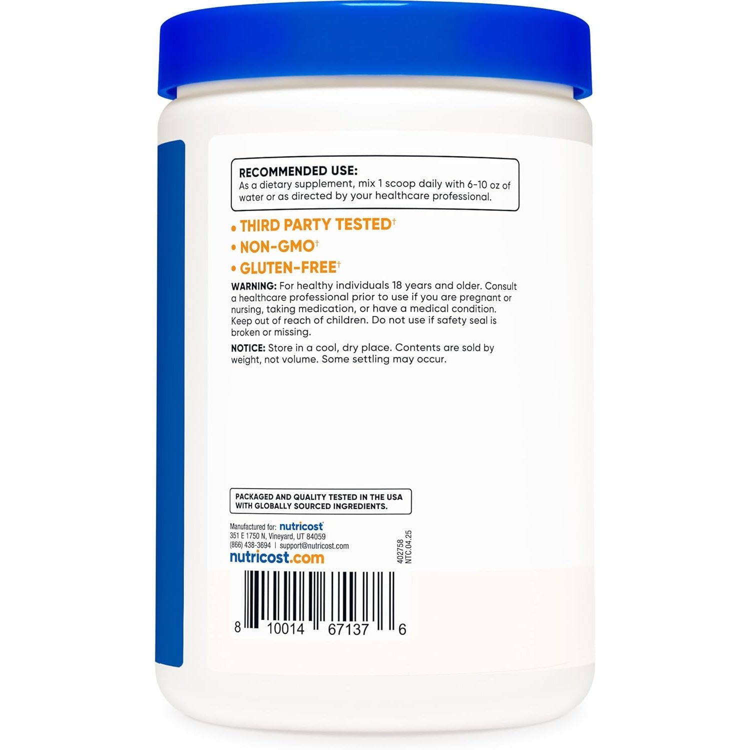Nutricost L-Proline Powder 250 Grams - 2,000Mg per Serving, Non-Gmo