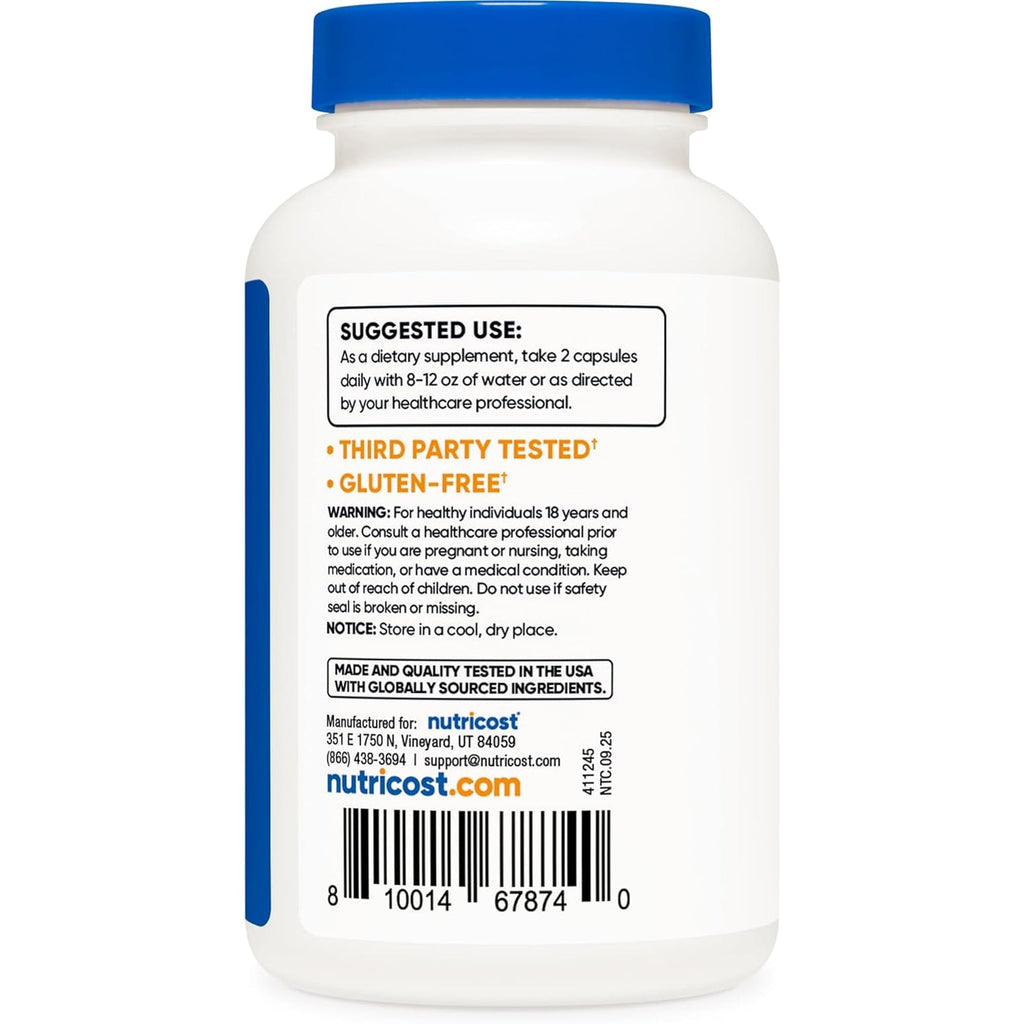 Nutricost Keratin Hydrolized Peptide Capsules - 500MG, 120 Capsules (60 Servings) - Non-Gmo, Gluten-Free Formula