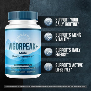 Vigor Peak Capsules - Official Vigorpeak Pills Advanced Premium Formula Support Maximum Strength, All Natural Ingredients Vitamins for Overall Health & Wellness, 60 Capsules for 1 Month