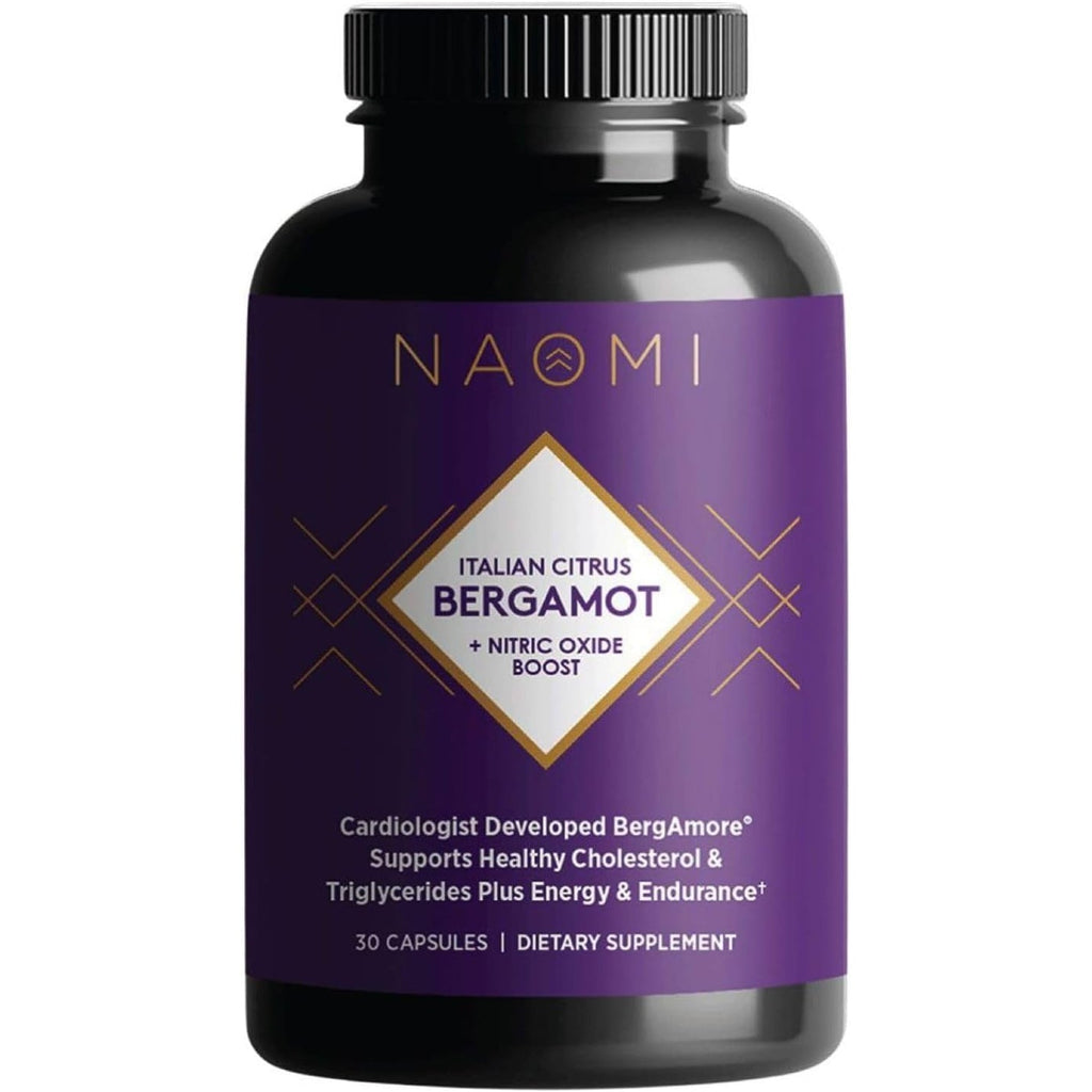 NAOMI Italian Citrus Bergamot 500Mg + Nitric Oxide Support - Supports Healthy Cholesterol, Blood Flow & Circulation Already in Normal Range - Patented Bergamore® & S7® Blend, 30-Day Supply