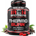 Iron Brothers Thermo Burn Hardcore Fat Burner – High Stim Thermogenic with Yohimbine Hcl, Grains of Paradise & Caffeine – Metabolism Booster & Appetite Control – 60 Capsules
