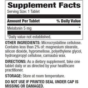 Melatonin 5 Mg - 100 Tablets | Sleep Support | Non-Habit Forming | Vegetarian | 5 Mg per Tablet | Dietary Supplement | GMP Manufactured in USA | 100 Day Supply