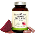 Herbal Roots Organic Beet Root Powder Capsules - 1,500Mg per Serving - Certified USDA Organic - Non-Gmo - 60 Count Vegan Capsules
