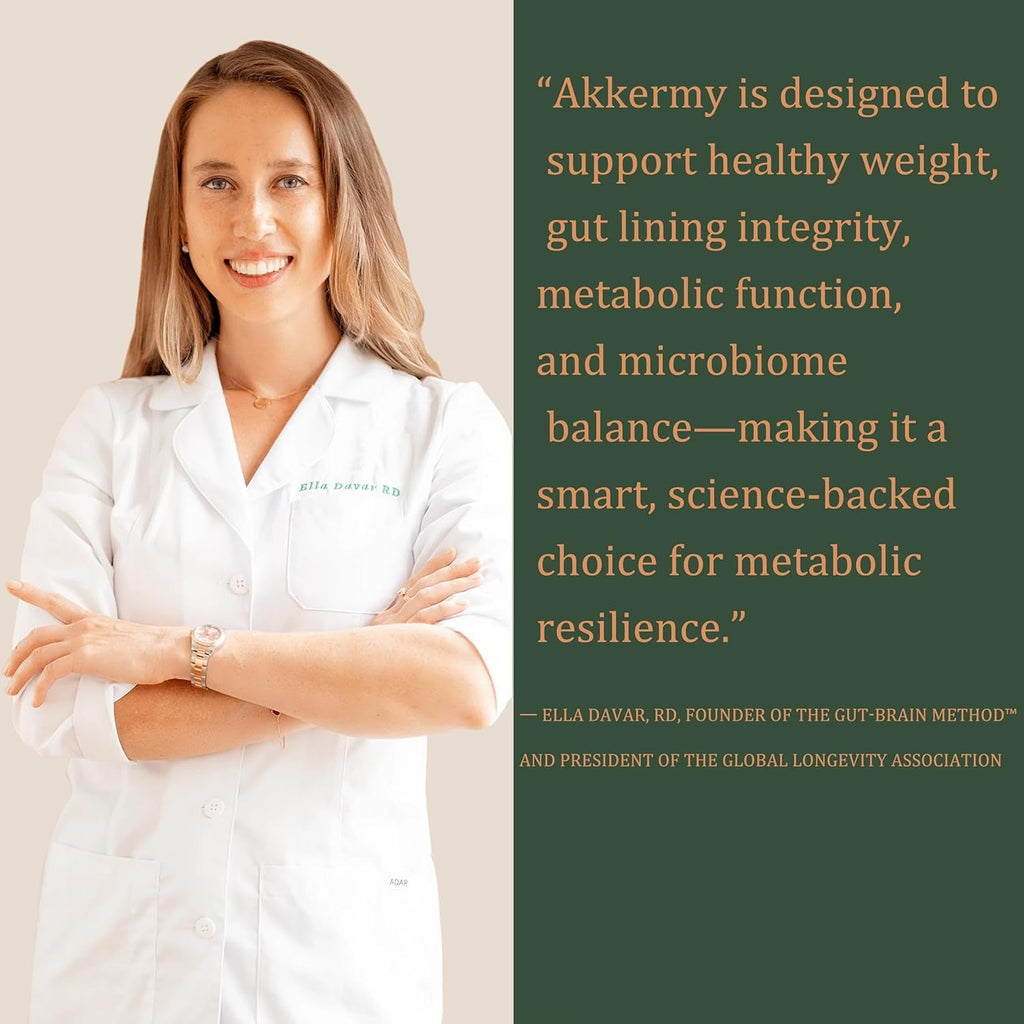 Akkermansia Probiotic for Appetite Suppressant & Craving Control | Increases GLP-1 for Weight Loss | 60 Day Supply | Made in USA | Bacillus Coagulans, B2, D3 & Chromium | SIBO Friendly, Vegan